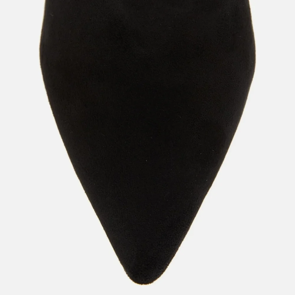 Sexy Chic Jeffrey Campbell Black Microsuede OTK Boots